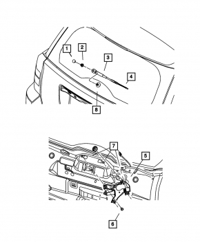 Rear wiper arm Jeep Patriot 11-17