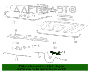 Right hood hinge for a 1996 Dodge Dart