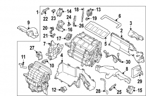 Actuator motor, heater drive, air conditioner, right upper, Subaru Forester 2025-2026