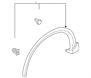 Front right wing arch trim Mitsubishi Eclipse Cross 18-20