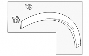 Rear right fender arch trim for Lexus RX 23-26 Canada built