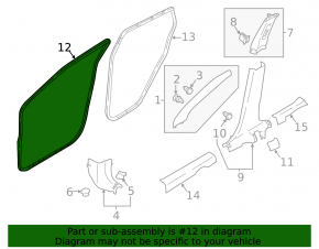 Door seal front right Nissan Rogue Sport 17-22
