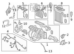 Bare heater housing Honda Civic X FC 16-21