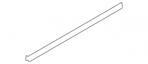 Molding door-glass center front right VW Touareg 11-17 chrome