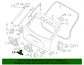 Tailgate lock bracket Kia Niro 23-