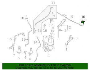 Mitsubishi Outlander 22-25 right windshield washer nozzle