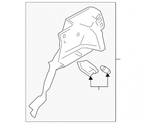 Arch trim left Hyundai Kona 18-21 black