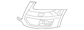 Bare front bumper, left side, Audi Q5 8R 09-12 pre-restyling