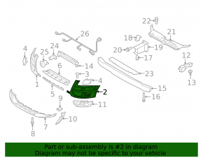 Bare front bumper left side Audi Q5 8R 09-12 prerest Under washer, without parking
