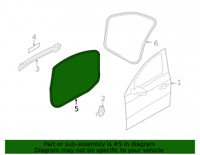 Front left door seal Audi Q5 8R 09-17