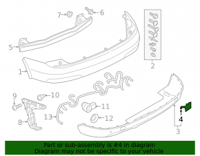 Rear bumper tow hook plug left Audi Q3 8U 15
