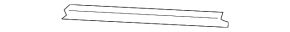 Left front bumper grille molding for Porsche Cayenne 19-23 sport, lower, structure