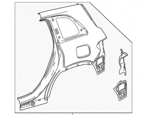 Quarter wing rear right Mercedes X247 GLB 20-26