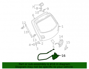 Mazda3 03-09 HB Trunk Door Opening Handle
