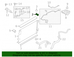 Upper right radiator bracket Ford C-max MK2 13-18 plastic