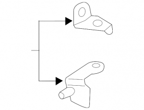 Door hinge upper rear right Ford Edge 15-