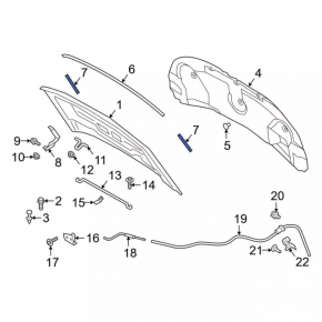 Central bonnet seal Ford Explorer 20-