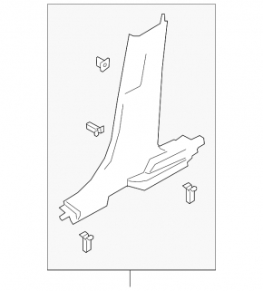 Lincoln Corsair 20-26 black lower left center pillar trim