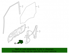 Rear left window motor for Land Rover Range Rover Evoque 12-18