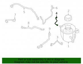 Cooling system return pipe BMW 7 G11 G12 16-22 to small tank