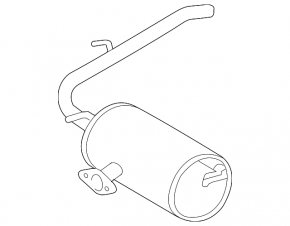 Rear muffler with barrels for Toyota Sienna 2010-2011