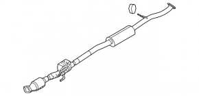 Exhaust line middle section with catalytic converter Hyundai Tucson 22-24 1.6T HEV