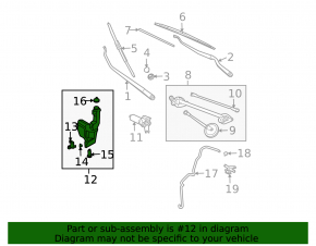 Nissan Murano z50 03-07 Windscreen Washer Reservoir