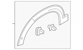 Front right fender arch trim for Volvo XC90 16-26 hybrid