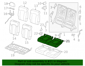 Rear row of seats 3 row Audi Q7 16-19 leather gray, for cleaning, scratches