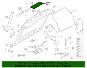 Platform for the Audi Q3 trunk door number 83A 19-25