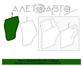 Jeep Patriot 11-17 rear right door seal