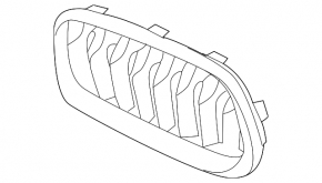 Left radiator grille BMW X2 F39 18-23 chrome