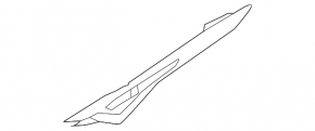 Front right fender molding for BMW 5 G30 17-23 M5, chrome
