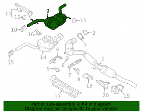 VW Jetta 11-18 USA 1.4T Exhaust Line Center