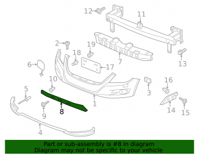 Front bumper lip trim VW Tiguan 12-18 rest Track&Avenue