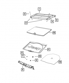 Jeep Renegade 15 Trunk Floor - Black