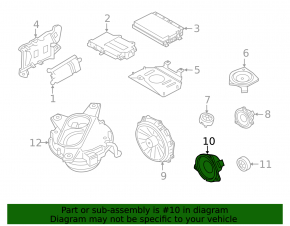 Speaker midrange door front right Porsche Macan 15- Bose