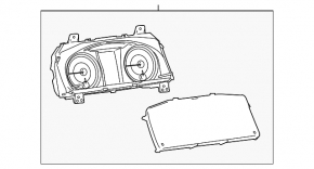 Toyota Camry V55 15-17 USA Hybrid Instrument Cluster