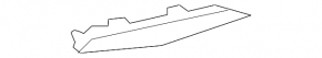 Right rear bumper cap for Audi Q3 83A 19-23, upper, S-Line, structure