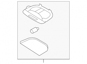 Ceiling light rear Subaru Impreza WRX GH 08-14 gray