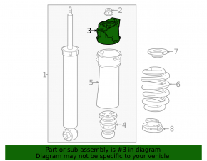 Rear left shock absorber support Chevrolet Equinox EV 24-26