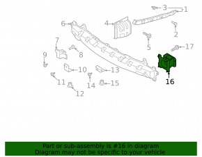 Left rear bumper reinforcement bracket for Kia Sorento 21-25 HEV, PHEV