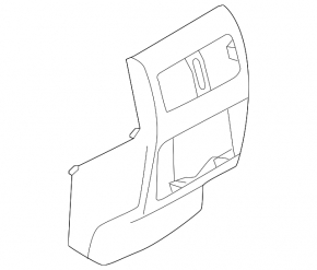Rear center console trim Nissan Rogue 21-23 with deflector, black, scratch