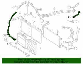 Cooling system hose for Mercedes W167 GLE 450 20-24