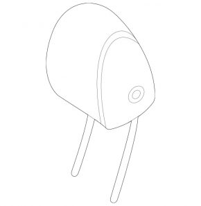 Front left headrest Mercedes W167 GLE 350 450 20-24 leather, black