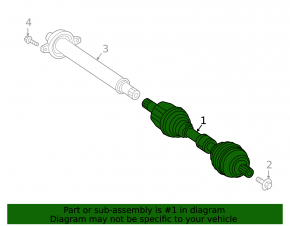 Drive axle shaft front right Mercedes A-class V177 19-22 FWD