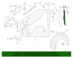 Right door-wing seal Mazda 3 19-26 5d