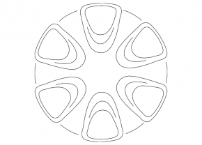 Wheel cap R15 Ford Focus mk3 11-18 type 2