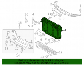 TV radiator panel Mazda 6 13-17 without cruise
