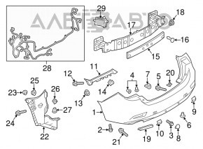 Plug towing hook rear bumper right Mazda 6 13-17